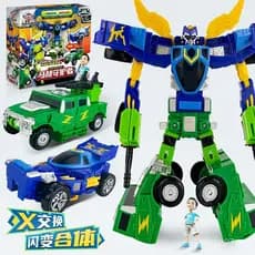 Kabo Car God: Brinquedo de Carro Transformável Kabo Heavy-Duty Team Mach Guardian para Meninos, Combinação 2 em 1 King K
