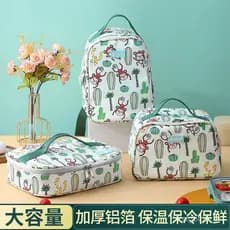 Bolsa térmica portátil para estudantes, bolsa térmica para conservação de alimentos, bolsa portátil para marmita, bolsa