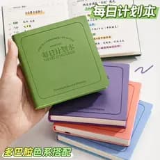 Inserir caderno quadrado mini memorando de bolso portátil mini caderno de bolso planejador diário gerenciamento de tempo