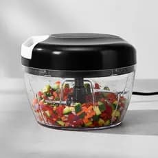 Processador Triturador Fatiador Alimentos 500ml 3 Laminas 500ml Manual PREMIUM Resistente Universal