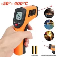 Termômetro Industrial Digital Infravermelho Cozinha Laser Medição Temperatura Industrial -55º- 400ºc
