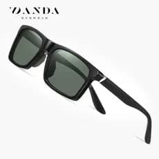Óculos de sol polarizados masculinos, óculos de sol esportivos casuais, armação quadrada TR com furos de ventilação, pro