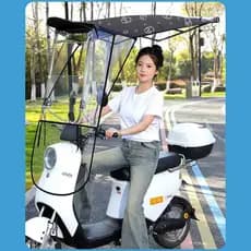 Dossel veículo elétrico bateria carro dossel retrátil pára-brisa dobrável guarda-sol galpão protetor solar à prova de ch
