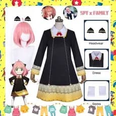 2026 Fantasias de Cosplay SPY x FAMILY, roupas femininas Anya Fujie, fantasias e chapéus para meninas, fantasias de prin