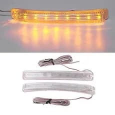 [Rhian] 2 Unidades Universal Soft Âmbar 9 SMD 12V LED Luz Indicadora De Espelho Retrovisor Carro COD HNI5