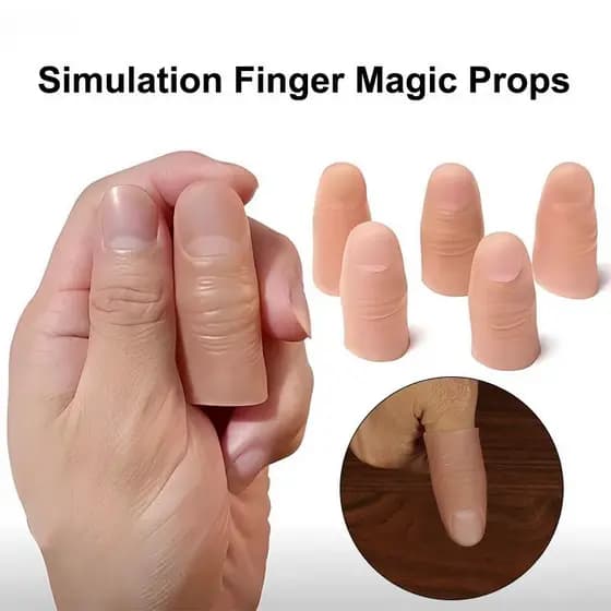 [Rhian] Membros Protéticos , Dedos Falsos , Bonecos De Silicone Com Corte Simulado , Luvas Desaparecendo Para Brincar ,