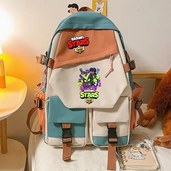 Novo Estilo Mochila Brawl Stars Para Escola , Impermeável De Grande Capacidade Estudantes , W6WJ BGNM
