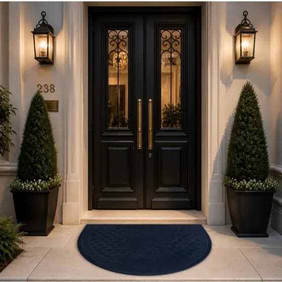 Tapete Meia Lua Antiderrapante Entrada Porta Casa Capacho Decorativo