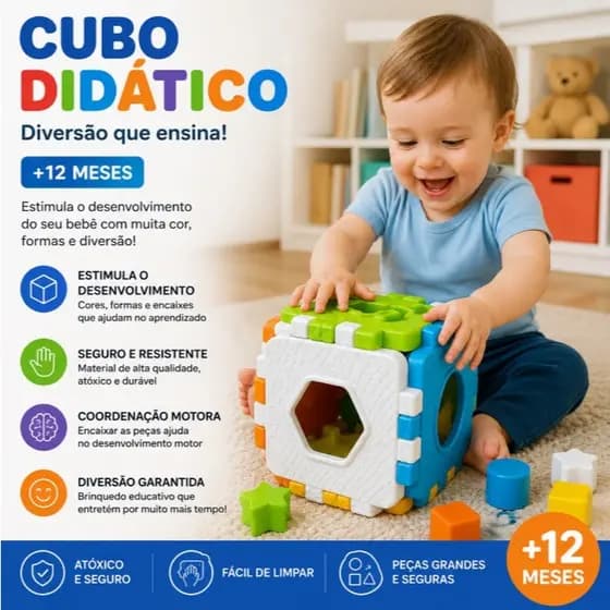 Brinquedo Didático Colorido Monta e Desmonta Com Peças De Encaixar