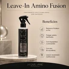 Leave-In Amino Fusion Jacques Janine 200ml Reconstrutor Multifuncional Com Macadâmia