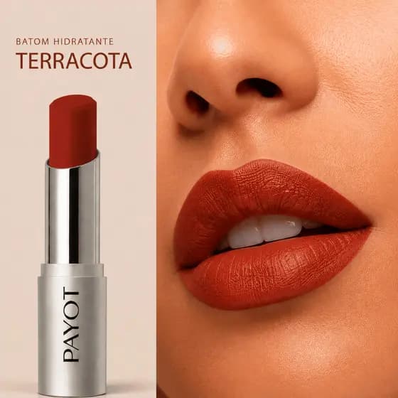 Batom Hidratante Payot Terracota Confortável Fácil de Aplicar Cor Versátil Make Dia a Dia