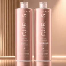 Kit HairCare Jacques Janine Curls Shampoo 450ml + Condicionador 440ml Vegano Cachos Crespo Ondulado