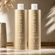 Kit HairCare Nutri Jacques Janine Shampoo 450ml + Condicionador 440ml Força Brilho Todos Cabelos