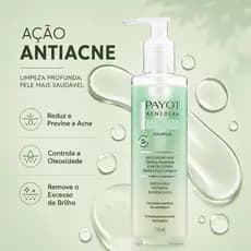 Sabonete Higienizante Antiacne de Limpeza Payot Acnederm Controle de Oleosidade Poros Pele Oleosa