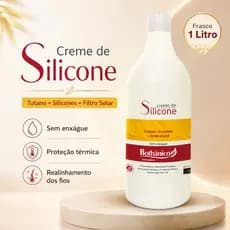 Creme De Silicone Bothânico 1 Litro Sem Enxágue Tutano Hidratação E Proteção Térmica