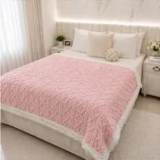 Manta Cobertor Jacquard Sherpa Quentinha Casal 1,80x2,00 Coberta Macia Antialérgico