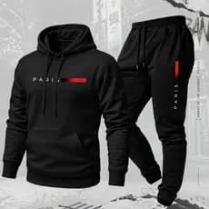 Conjunto Masculino De Frio Paris Calça E Moletom Canguru Com Capuz e Bolso Flanelado