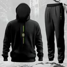 Conjunto Masculino Básico De Frio Calça E Moletom Canguru Com Capuz e Bolso Flanelado 100% Algodão