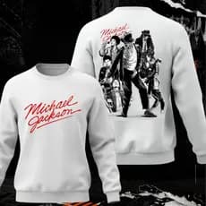 Moletom Masculino Básico Casual Estampa Frente e Verso Rei Do Pop Michael Jackson Estreia Filme 2026