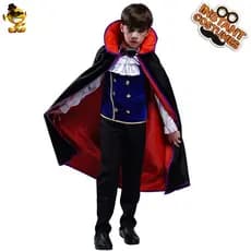 Fantasia de vampiro de terror para menino, fantasia de Halloween, fantasia de Cosplay de máscaras