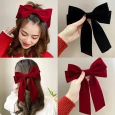 Laço Grande Elegante Para Mulheres , Meninas , Casamento Vintage , Fita Longa , Prendedor De Cabelo , Moda Requintada PO