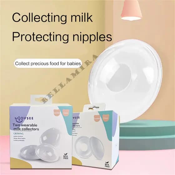 2x Concha Coletor De Leite Materno Absorvente Pós Parto Protetor De Seio Rosquinha Amamentação