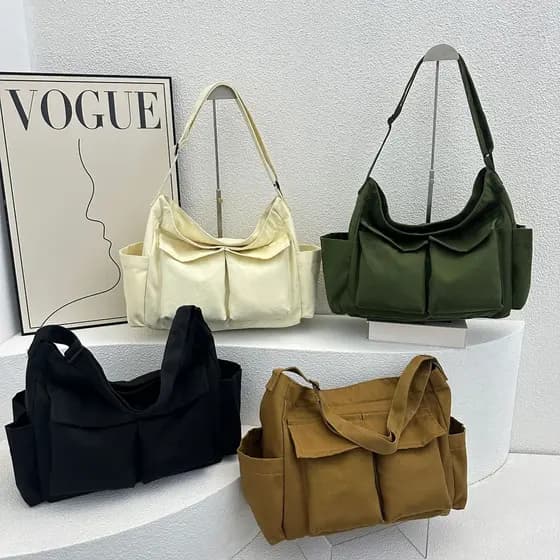 Bolsa De Lona Unissex De Grande Capacidade Para Bolsa De Mensageiro De Classe Para Sacola De Viagem De Trabalho