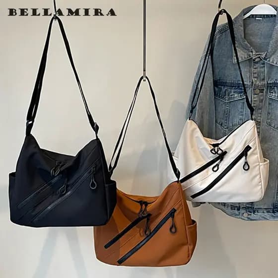 Bolsa Tiracolo Unissex Nylon À Prova D'Água Grande Capacidade Para Sacolas Transversal Bolsa De Estudante