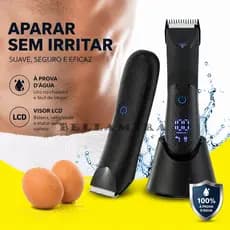Barbeador Masculino Aparador De Pelos Corporal Sem Fio Elétrico À Prova D'água Recarregável