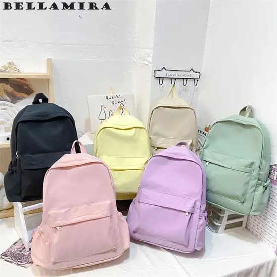 Mochila Unissex Nylon Impermeável Casual Mochila De Média Capacidade Para Campus Bolsa Escolar Para Computad