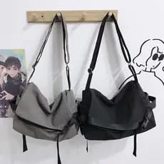 Bolsa De Lona Unissex, Bolsa De Ombro Retrô Simples, Bolsa Crossbody Legal, Nova Bolsa De Grande Capacidade
