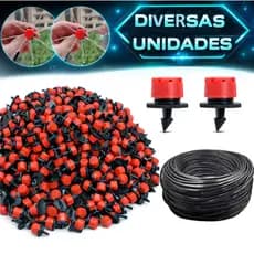 Kit 200/100/50/25 Gotejador Para Plantas Bico Irrigação de Jardim Regulável 70l/h Mangueira - OFERTA