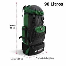 MOCHILA CARGUEIRA TRILHAS 90 LITROS YEPP IMPERMEÁVEL MC3022#