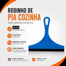 Rodinho de Pia Cozinha Grande 20cm Seca Água e Limpa Fácil Limpa Janela Vidro
