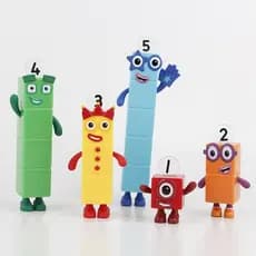 Conjunto de 5 peças de blocos de construção digitais criativos, blocos de matemática digitais, brinquedos educativos int