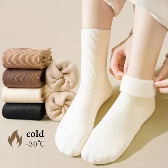 Kit 3/2/1 Pares de Meias Térmica Flanelada Inverno sem costura flexivél 34 a 40