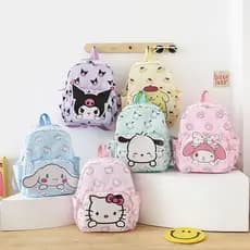 Bolsa Escolar Kuromi Melody De Grande Capacidade Para Estudantes Mochila Fofa KT Mulheres