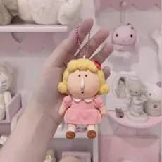 Crayon Shin Chan Mudo Menina Versão Chaveiro De Pelúcia Bonito Feminina Bo Plushie Saco Charme Brinquedo Presente Para F
