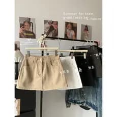 Kumikumi americano quente menina Denim saia feminina verão escondendo virilha mais magro olhar A linha saia mais magro o