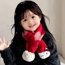 Crianças cachecol outono inverno estilo natal cruz vermelha masculino feminino bebê inverno à prova de vento quente meni