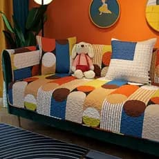 Almofada de sofá quatro estações Universal algodão sala de estar tecido antiderrapante almofada simples moda Nordic capa
