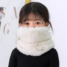 Cachecol de lã de cordeiro infantil outono inverno nordeste equipamento à prova de frio cachecol peludo quente capa de c
