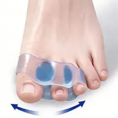 Dedo do pé dividido com três furos, dedo grande, Silicone, antidesgaste, capa dividida, separação do dedo do pé, antides