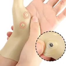 Luvas de terapia magnética capa de pulso entorse de pulso capa de pulso fixa Silicone polegar capa Mouse proteção de mão