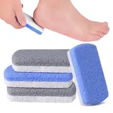 Pedra para esfregar os pés de duas cores, espuma de vidro, dispositivo para esfregar os pés, esfoliante para pele morta,