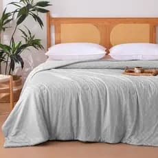 Colcha fresca Amazon Basics, cobertor macio e leve em tecido Waffle, adequado para travessas quentes, roupa de cama de v