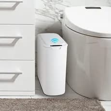 Lixeira Automática com Sensor de Movimento Cesun para Banheiro com Tampa, Lixeira Sem Toque de 2,6 Galões, Lixeira Intel