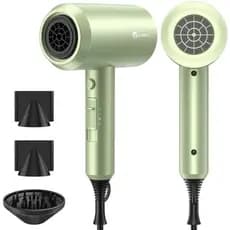Secador De Cabelo Iônico Profissional De Declive , Poderoso De Baixo Ruído De Secagem Rápida De 1800 W Com 2 Bicos Conce