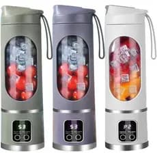 Misturador De Copo Espremedor Portátil Recarregável De 450ml , Seguro , Aço Inoxidável De 12 Lâminas E De Laranja Fresco