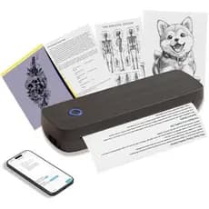 Impressora Térmica Portátil Sem Fio Para Viagens , Suporta Carta Dos Eua De 8.5 " X 11 "/A4/A5/4in/3in/2in , Papel Térmi